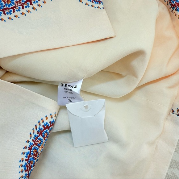 Xirena Rowe Paisley Print Women's Blazer in Ivory 100% Silk NWOT Size XL - Picture 5 of 9